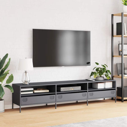 vidaXL TV Cabinet Anthracite 202x39x43,5 cm Cold-rolled Steel