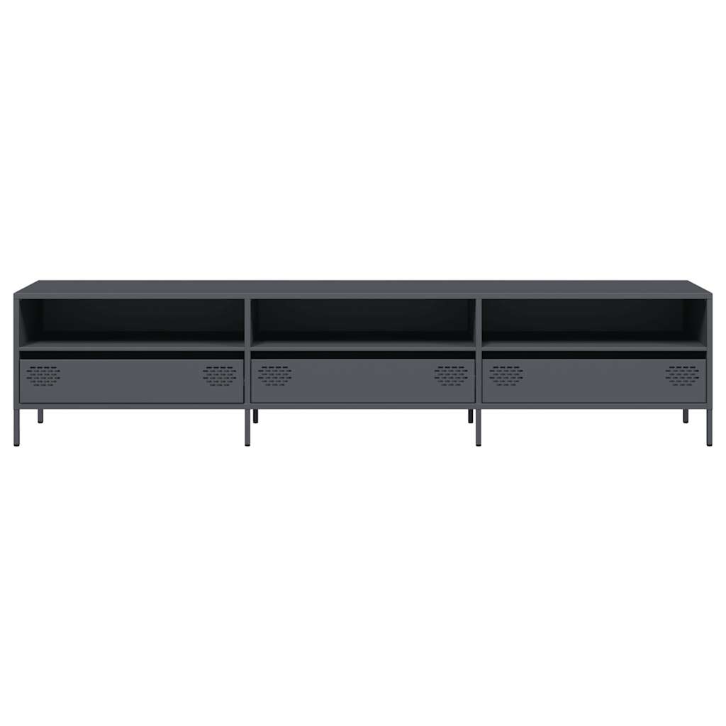 vidaXL TV Cabinet Anthracite 202x39x43.5 cm Cold-rolled Steel