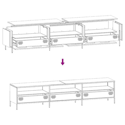 vidaXL TV Cabinet Anthracite 202x39x43.5 cm Cold-rolled Steel