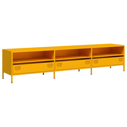 vidaXL TV Cabinet Mustard Yellow 202x39x43,5 cm Cold-rolled Steel