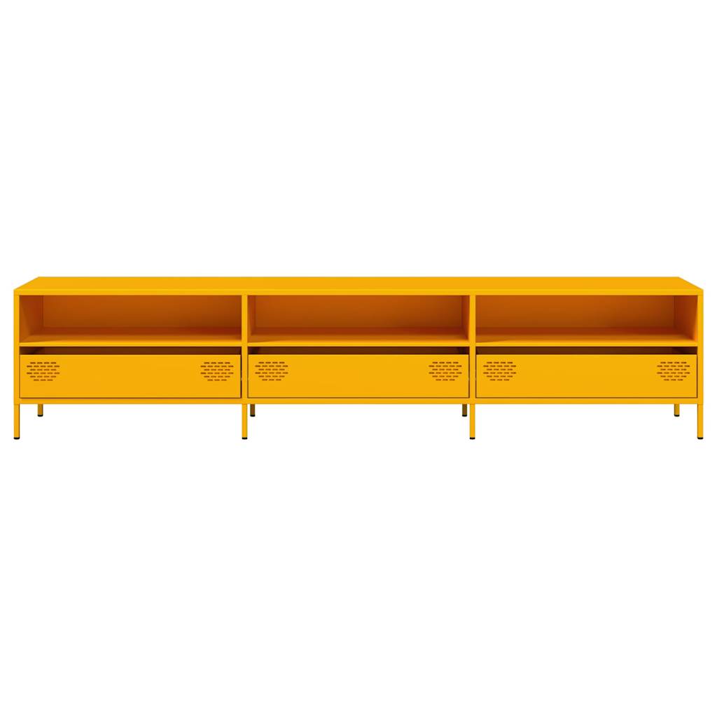 vidaXL TV Cabinet Mustard Yellow 202x39x43,5 cm Cold-rolled Steel