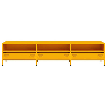 vidaXL TV Cabinet Mustard Yellow 202x39x43,5 cm Cold-rolled Steel