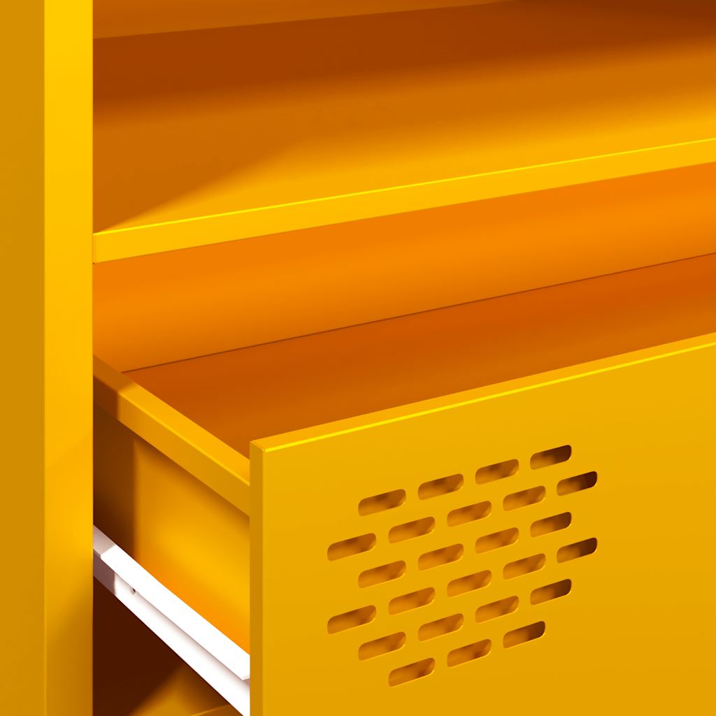 vidaXL TV Cabinet Mustard Yellow 202x39x43,5 cm Cold-rolled Steel