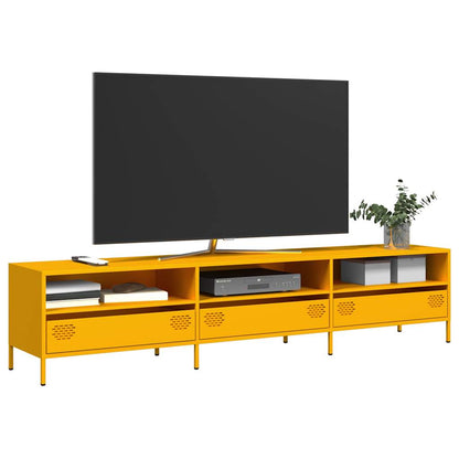 vidaXL TV Cabinet Mustard Yellow 202x39x43,5 cm Cold-rolled Steel