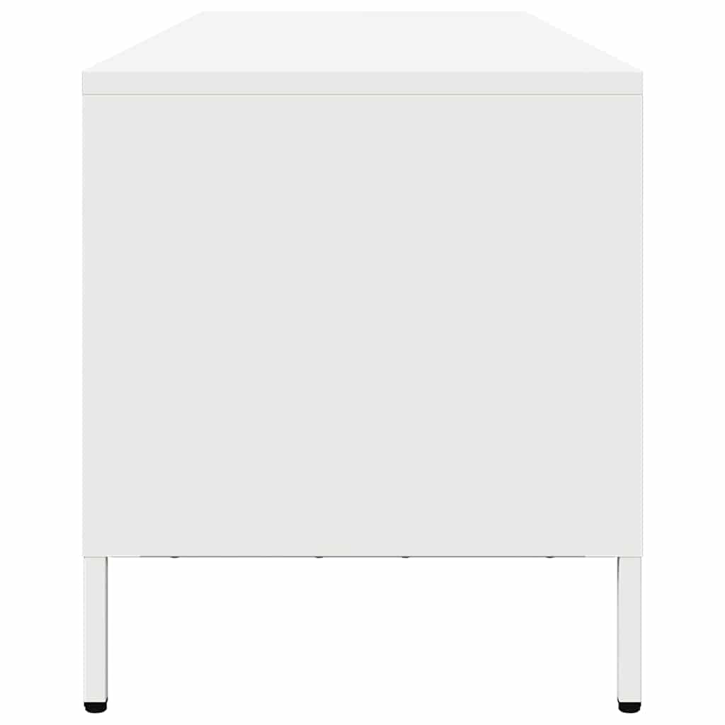 vidaXL TV Cabinet White 202x39x43.5 cm Cold-rolled Steel