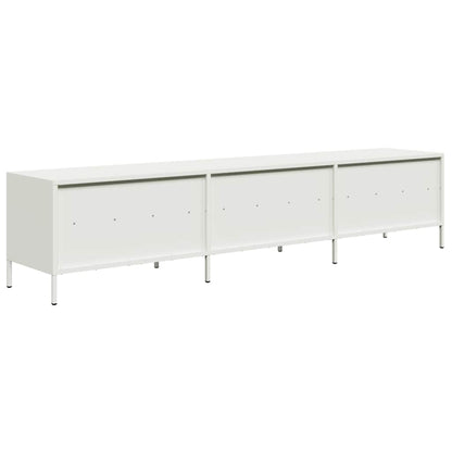 vidaXL TV Cabinet White 202x39x43,5 cm Cold-rolled Steel