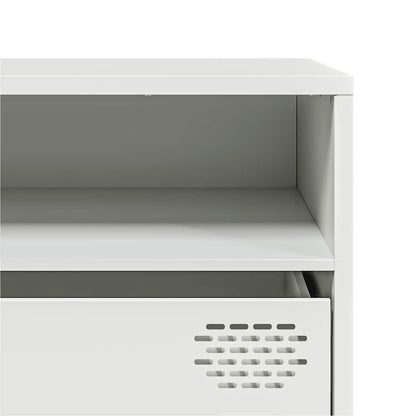 vidaXL TV Cabinet White 202x39x43.5 cm Cold-rolled Steel