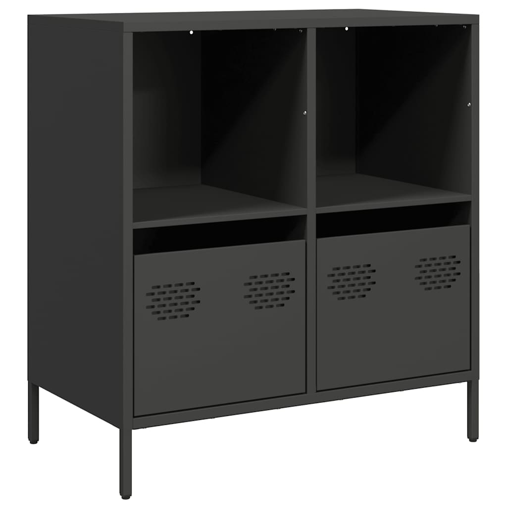 vidaXL Sideboard Black 68x39x73,5 cm Cold-rolled Steel