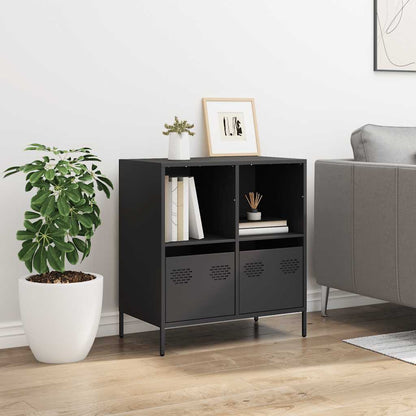 vidaXL Sideboard Black 68x39x73,5 cm Cold-rolled Steel