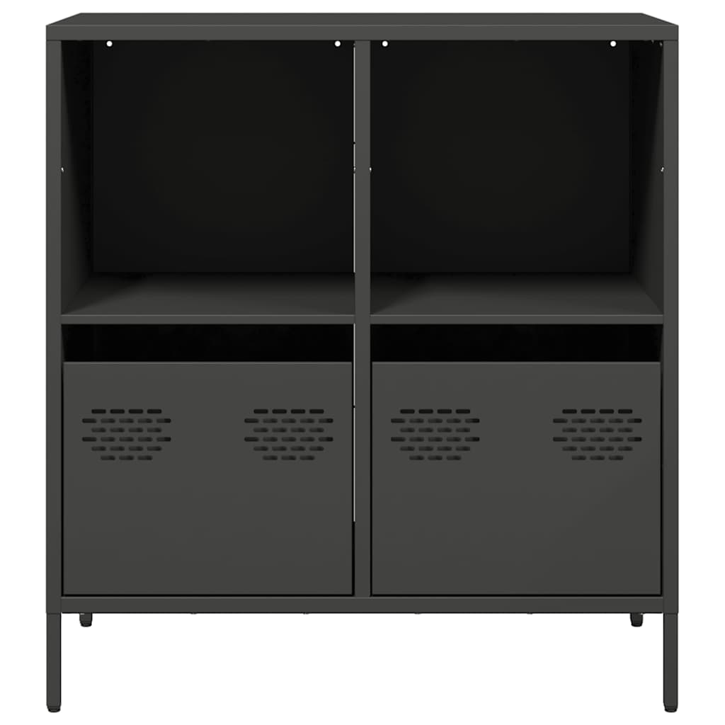 vidaXL Sideboard Black 68x39x73,5 cm Cold-rolled Steel