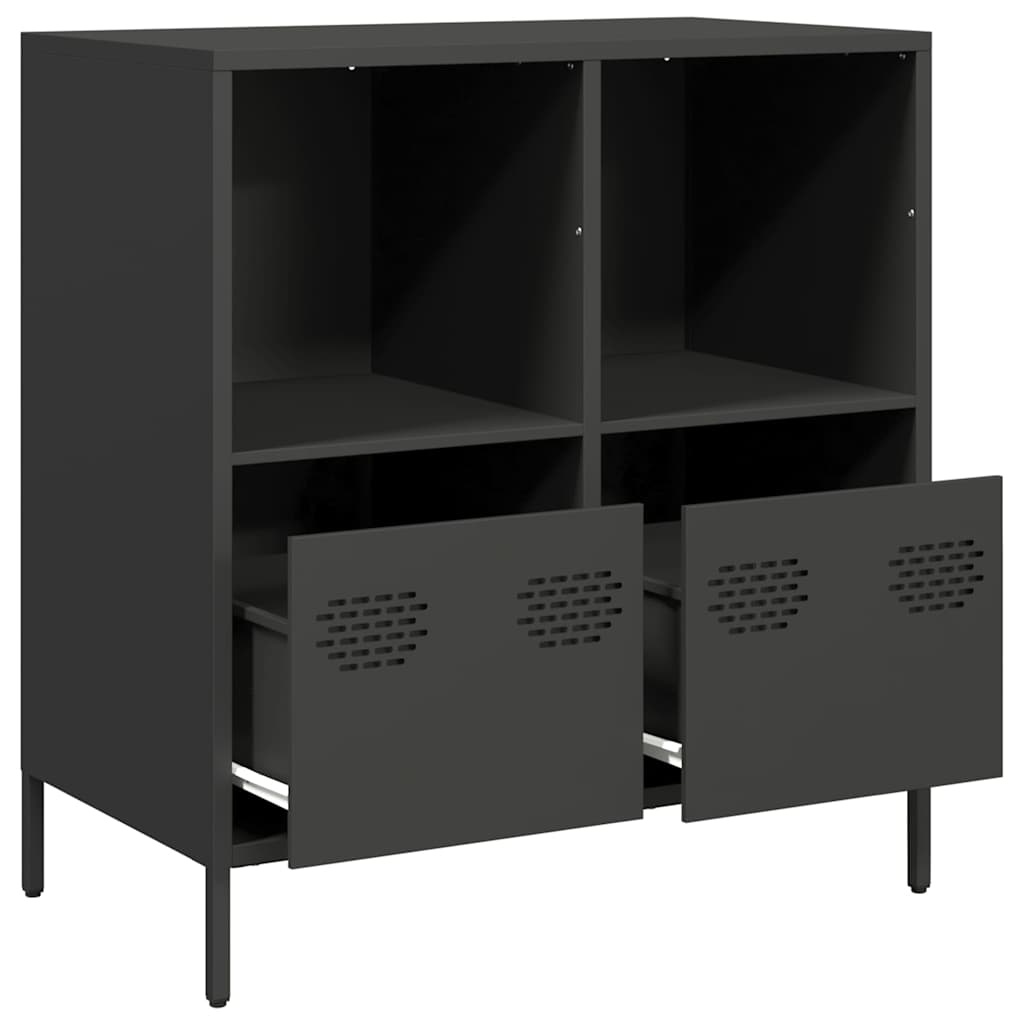 vidaXL Sideboard Black 68x39x73,5 cm Cold-rolled Steel