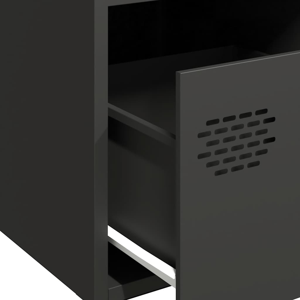 vidaXL Sideboard Black 68x39x73,5 cm Cold-rolled Steel