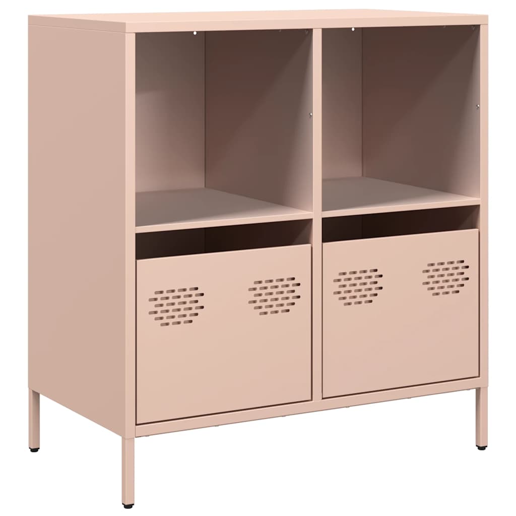 vidaXL Sideboard Pink 68x39x73,5 cm Cold-rolled Steel