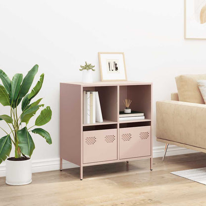 vidaXL Sideboard Pink 68x39x73,5 cm Cold-rolled Steel