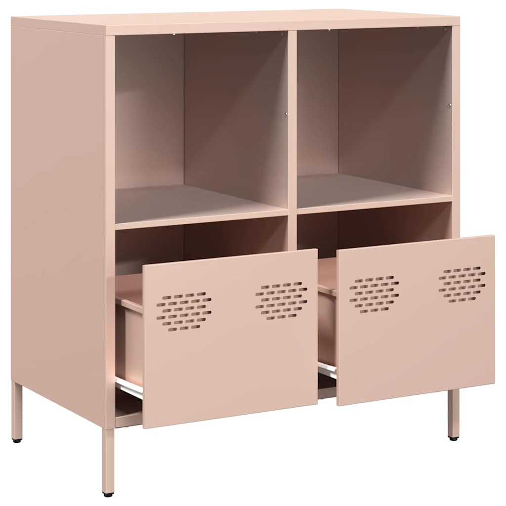 vidaXL Sideboard Pink 68x39x73,5 cm Cold-rolled Steel