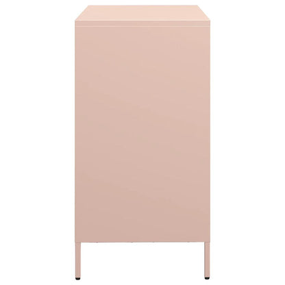 vidaXL Sideboard Pink 68x39x73.5 cm Cold-rolled Steel