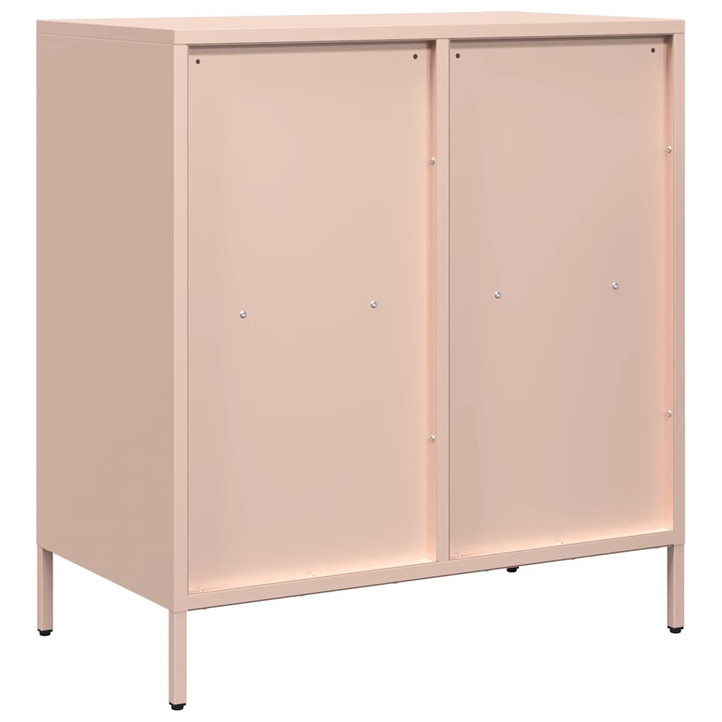 vidaXL Sideboard Pink 68x39x73,5 cm Cold-rolled Steel