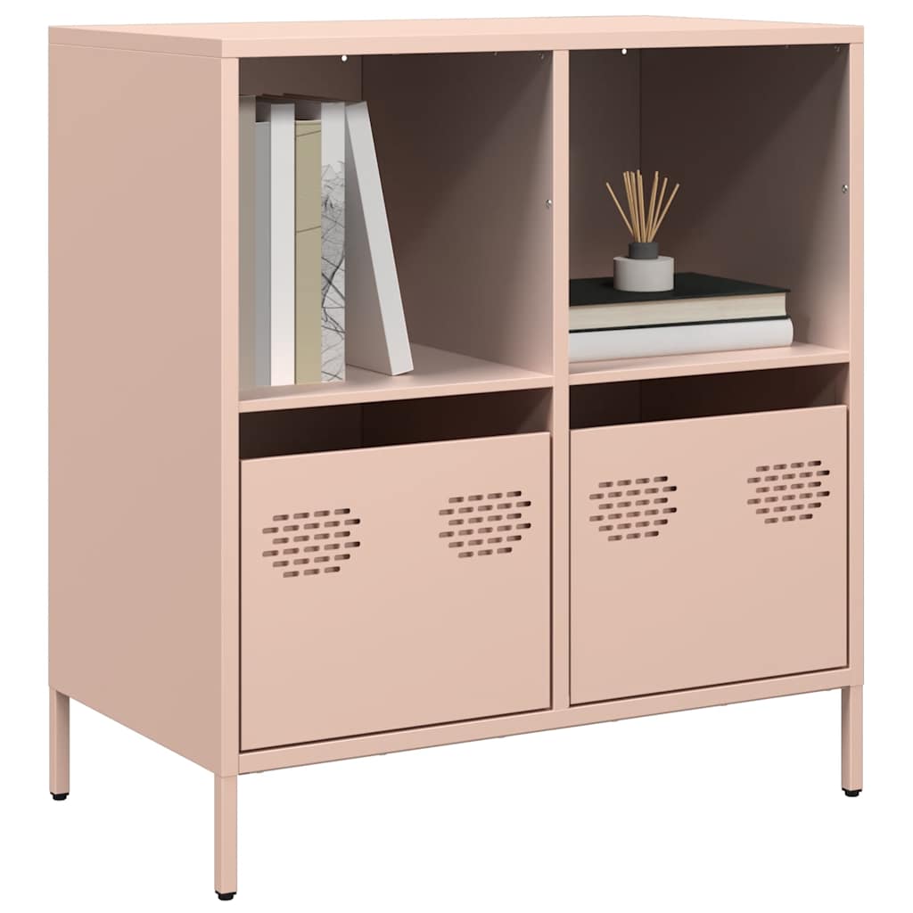 vidaXL Sideboard Pink 68x39x73,5 cm Cold-rolled Steel