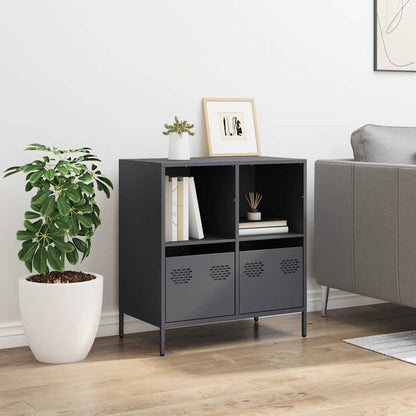 vidaXL Sideboard Anthracite 68x39x73,5 cm Cold-rolled Steel