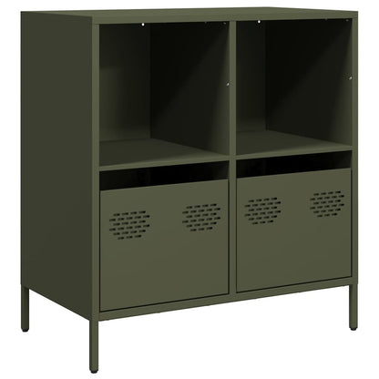vidaXL Sideboard Olive Green 68x39x73,5 cm Cold-rolled Steel