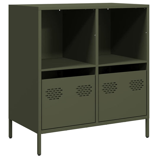vidaXL Sideboard Olive Green 68x39x73,5 cm Cold-rolled Steel
