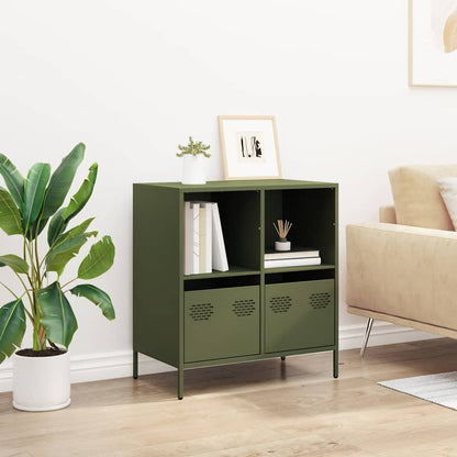 vidaXL Sideboard Olive Green 68x39x73,5 cm Cold-rolled Steel