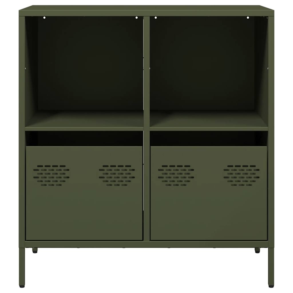 vidaXL Sideboard Olive Green 68x39x73.5 cm Cold-rolled Steel