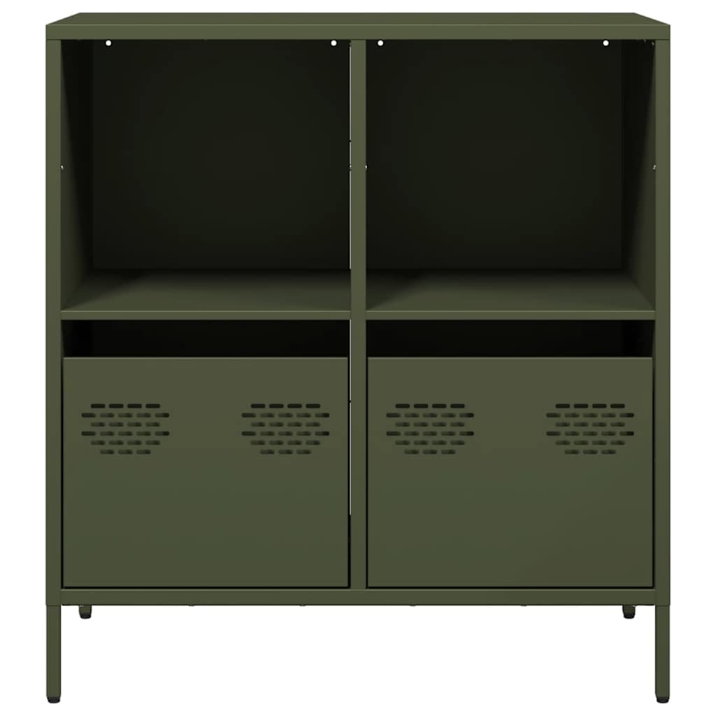 vidaXL Sideboard Olive Green 68x39x73,5 cm Cold-rolled Steel