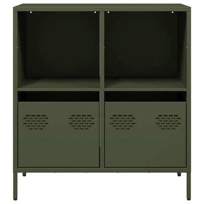 vidaXL Sideboard Olive Green 68x39x73,5 cm Cold-rolled Steel