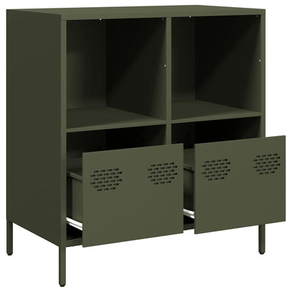 vidaXL Sideboard Olive Green 68x39x73,5 cm Cold-rolled Steel
