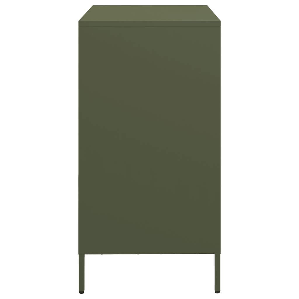 vidaXL Sideboard Olive Green 68x39x73.5 cm Cold-rolled Steel
