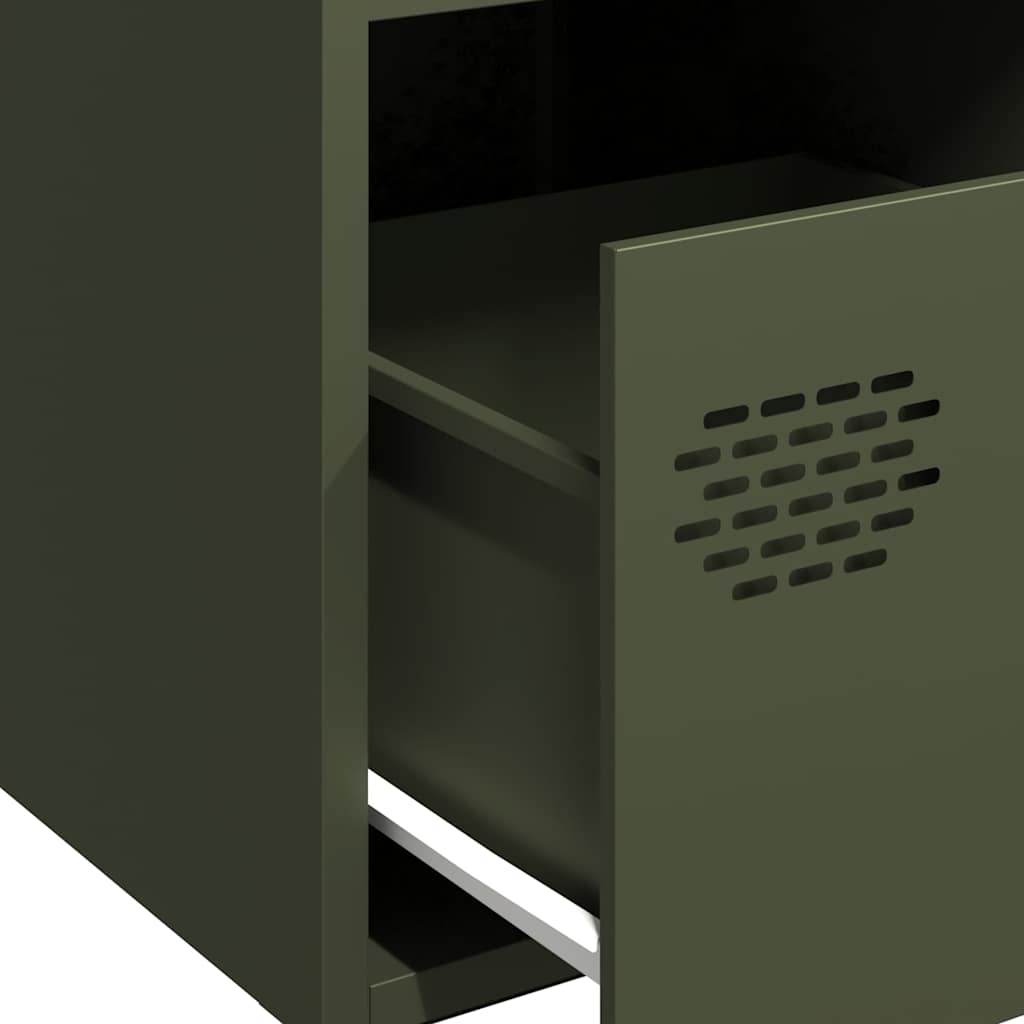 vidaXL Sideboard Olive Green 68x39x73,5 cm Cold-rolled Steel