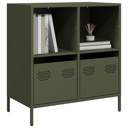 vidaXL Sideboard Olive Green 68x39x73,5 cm Cold-rolled Steel
