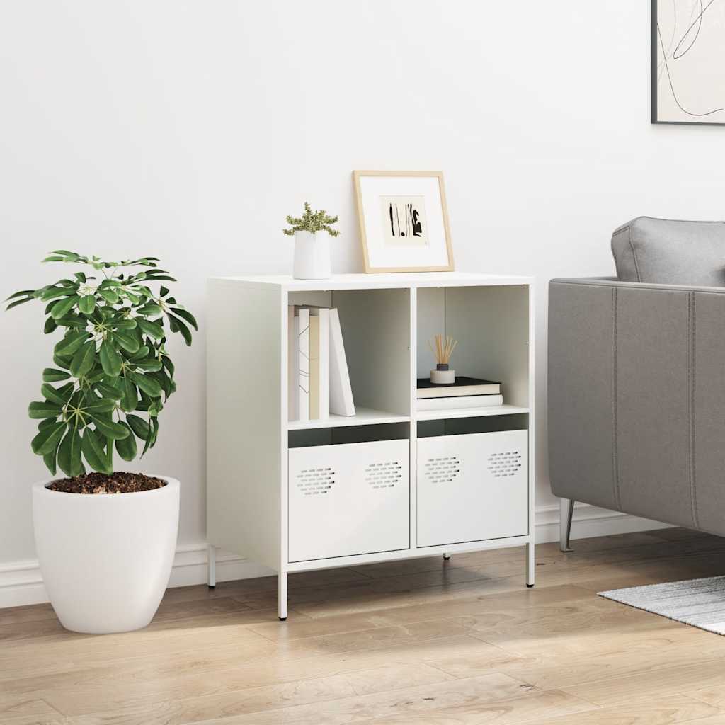 vidaXL Sideboard White 68x39x73,5 cm Cold-rolled Steel