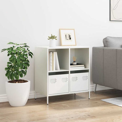 vidaXL Sideboard White 68x39x73,5 cm Cold-rolled Steel