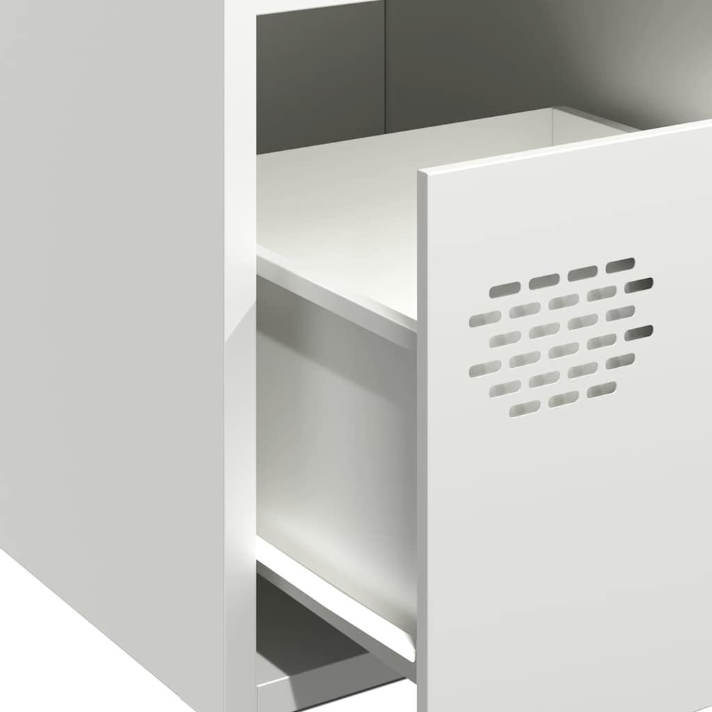 vidaXL Sideboard White 68x39x73,5 cm Cold-rolled Steel