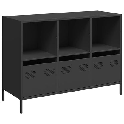 vidaXL Sideboard Black 101,5x39x73,5 cm Cold-rolled Steel