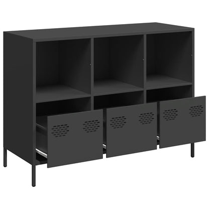 vidaXL Sideboard Black 101,5x39x73,5 cm Cold-rolled Steel