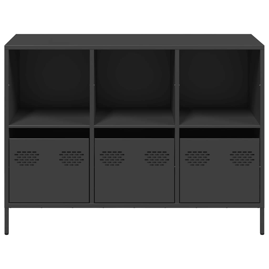 vidaXL Sideboard Black 101,5x39x73,5 cm Cold-rolled Steel