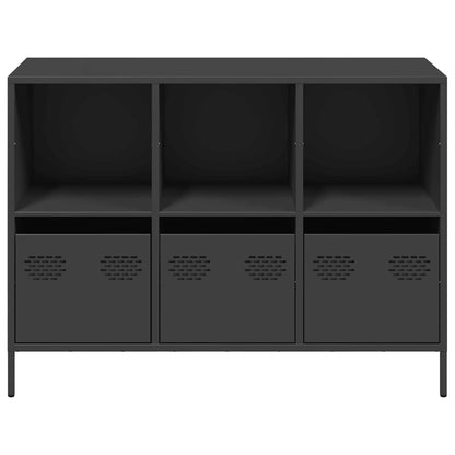 vidaXL Sideboard Black 101,5x39x73,5 cm Cold-rolled Steel