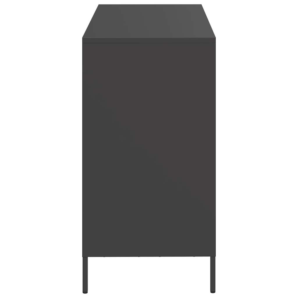 vidaXL Sideboard Black 101.5x39x73.5 cm Cold-rolled Steel