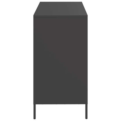 vidaXL Sideboard Black 101.5x39x73.5 cm Cold-rolled Steel