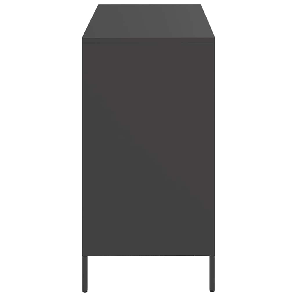 vidaXL Sideboard Black 101,5x39x73,5 cm Cold-rolled Steel