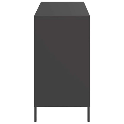 vidaXL Sideboard Black 101,5x39x73,5 cm Cold-rolled Steel