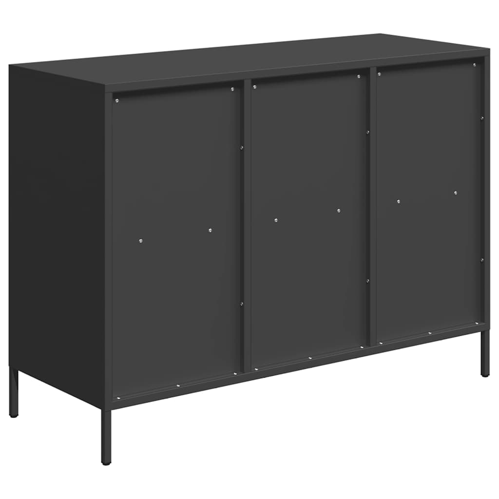 vidaXL Sideboard Black 101,5x39x73,5 cm Cold-rolled Steel