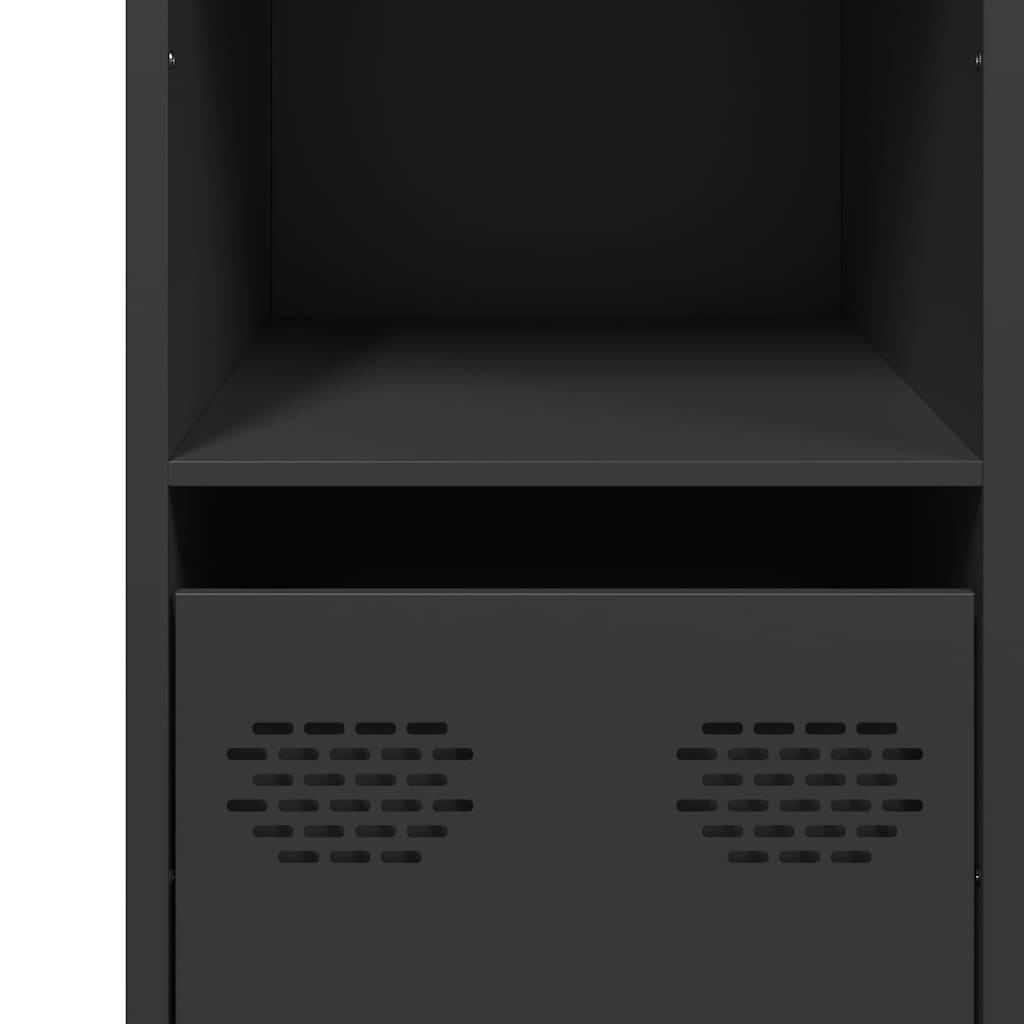 vidaXL Sideboard Black 101,5x39x73,5 cm Cold-rolled Steel