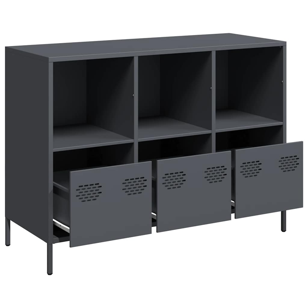 vidaXL Sideboard Anthracite 101,5x39x73,5 cm Cold-rolled Steel