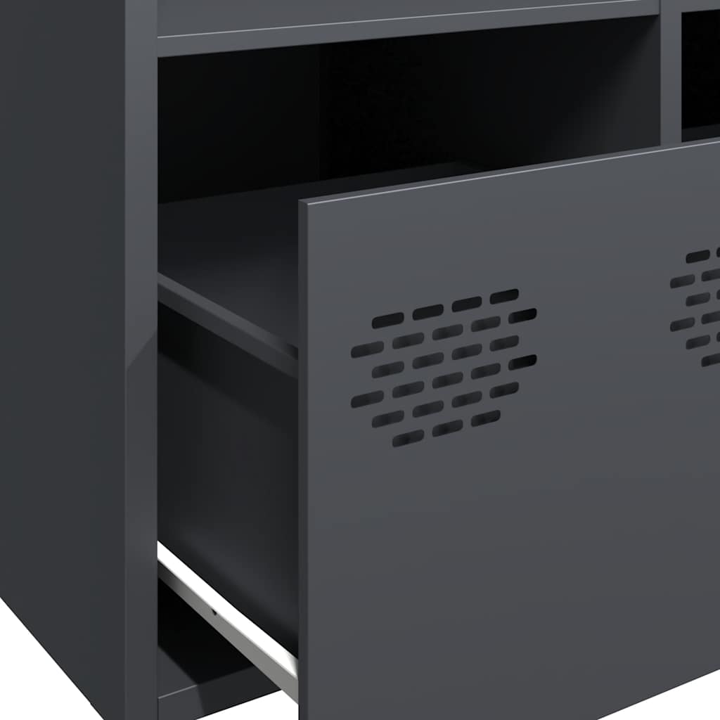 vidaXL Sideboard Anthracite 101,5x39x73,5 cm Cold-rolled Steel