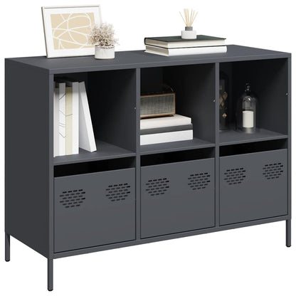 vidaXL Sideboard Anthracite 101,5x39x73,5 cm Cold-rolled Steel