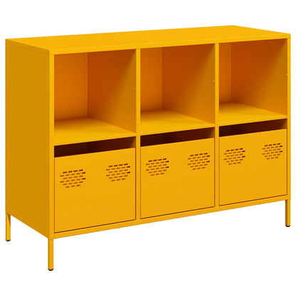 vidaXL Sideboard Mustard Yellow 101,5x39x73,5 cm Cold-rolled Steel